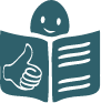 Pictogramme d'un enfant qui lis un livre